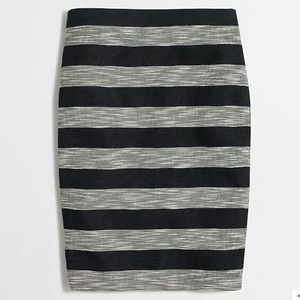 J. Crew Striped Pencil Skirt